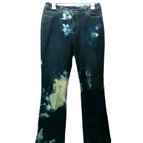 Motto jeans women's size 10 blue dark wash distressed detail jeans - Picture 2 of 10